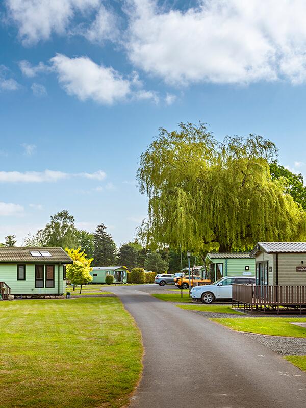 Atlas Sherwood Lodge for sale at Pearl Lake Country Holiday Park, Herefordshire. Park photo