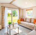 Atlas Sherwood Lodge holiday home for sale at Pearl Lake 5 star holiday park in Herefordshire. Lounge photo