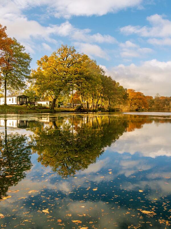 Pemberton Serena holiday home for sale at Pearl Lake Country Holiday Park, Herefordshire. Lake photo.