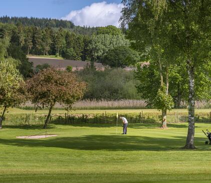 Caravan park with golf course at Pearl Lake photo