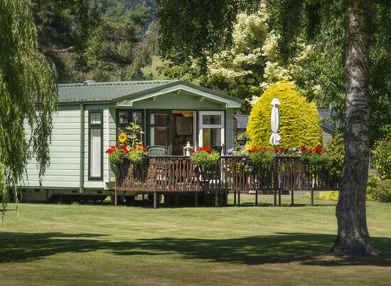 Spacious holiday home plots at Pearl Lake caravan park, Herefordshire