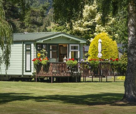 Spacious holiday home plots at Pearl Lake caravan park, Herefordshire