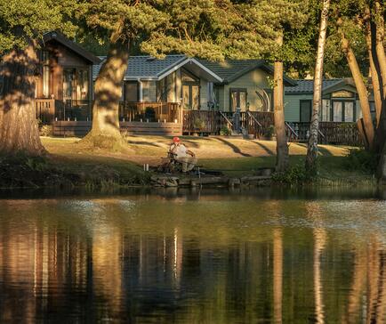 Pearl Lake caravan park with fishing lake