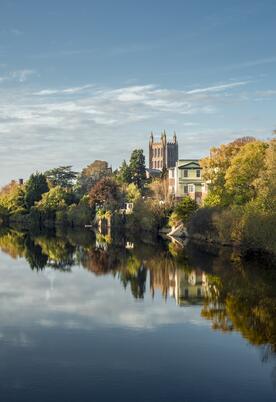 Hereford Cathedral and River Wye