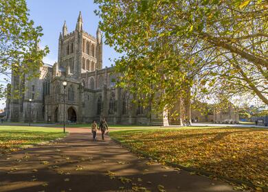Hereford Cathedral in Autumn