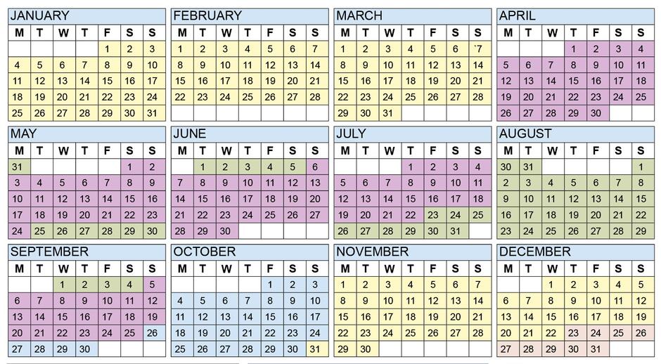 2021 self catering calendar dates 2021 self catering calendar dates