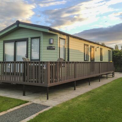 Atlas Sherwood Lodge for sale at Arrow Bank - exterior & decking