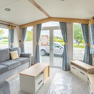 ABI St David for sale at Arrow Bank 5 star caravan park with fishing lake.