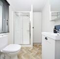 Sunseeker Sensation Lodge for sale on Pearl Lake 5 star holiday park. Shower room photo